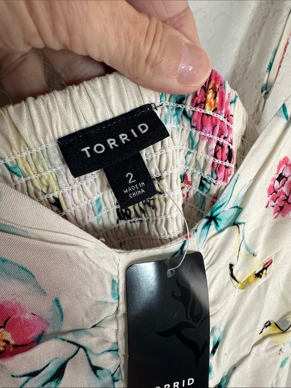 NEW torrid Floral Sundress Dress Bird Summer Vacation Travel Cruise Milkmaid 2X - Picture 5 of 10
